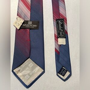 Givenchy Elegant Blue and Red Striped Tie
